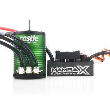 CSE010-0155-03 Mamba X Waterproof Sensored Brushless 1406-6900KV Combo, Sensored, 25.2V 010015503 (Castle Creations)