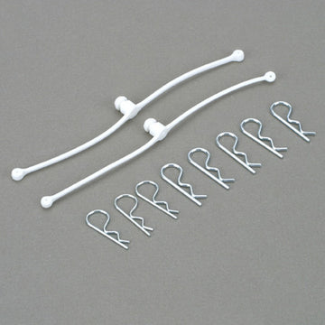 DuBro Body Klip Retainers w/Body Clips (White)