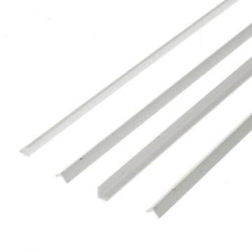 292 - .080" (2.0mm) OPAQUE WHITE POLYSTYRENE ANGLE