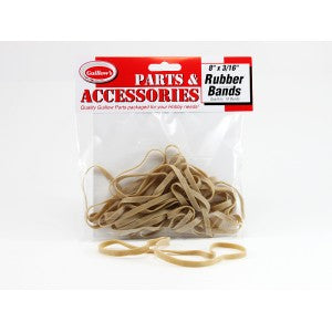 Guillows 8x3/16" Rubber Bands (10)