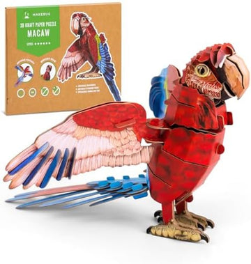 Make Bug Macaw 3D Kraft Paper Puzzle
