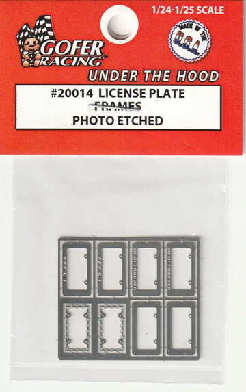 Photo Etched License Plate Frames