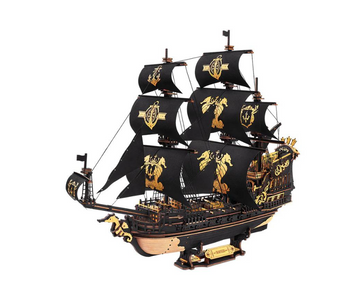 Robotime The Seahorse Barque Sailing Ship Scale Model Vehicle