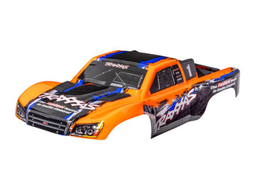 Body, Slash 4X4 (also fits Slash® VXL & Slash 2WD), orange (painted, decals applied) (assembled with front & rear latches for clipless mounting)