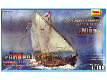 Zvezda Ships 1/100 Christopher Columbus Nina Sailing Ship Kit