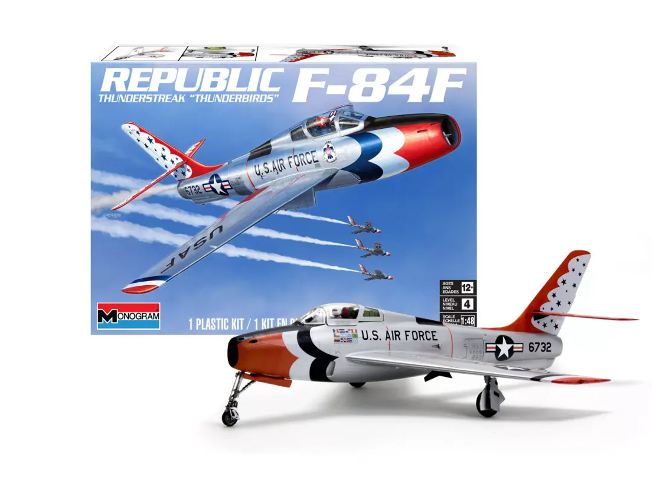 F-84F Thunderstreak Thunderbirds USAF Aircraft 1/48 Revell-Monogram