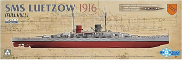 Takom Ships 1/700 SMS Lutzow 1916 German Battlecruiser (New Tool) Kit