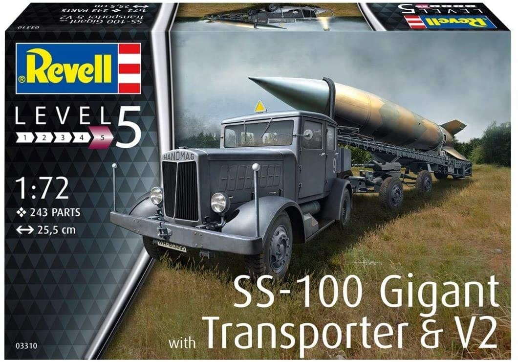 SS100 Giant German Heavy Tractor w/Transporter & V2 Rocket Kit