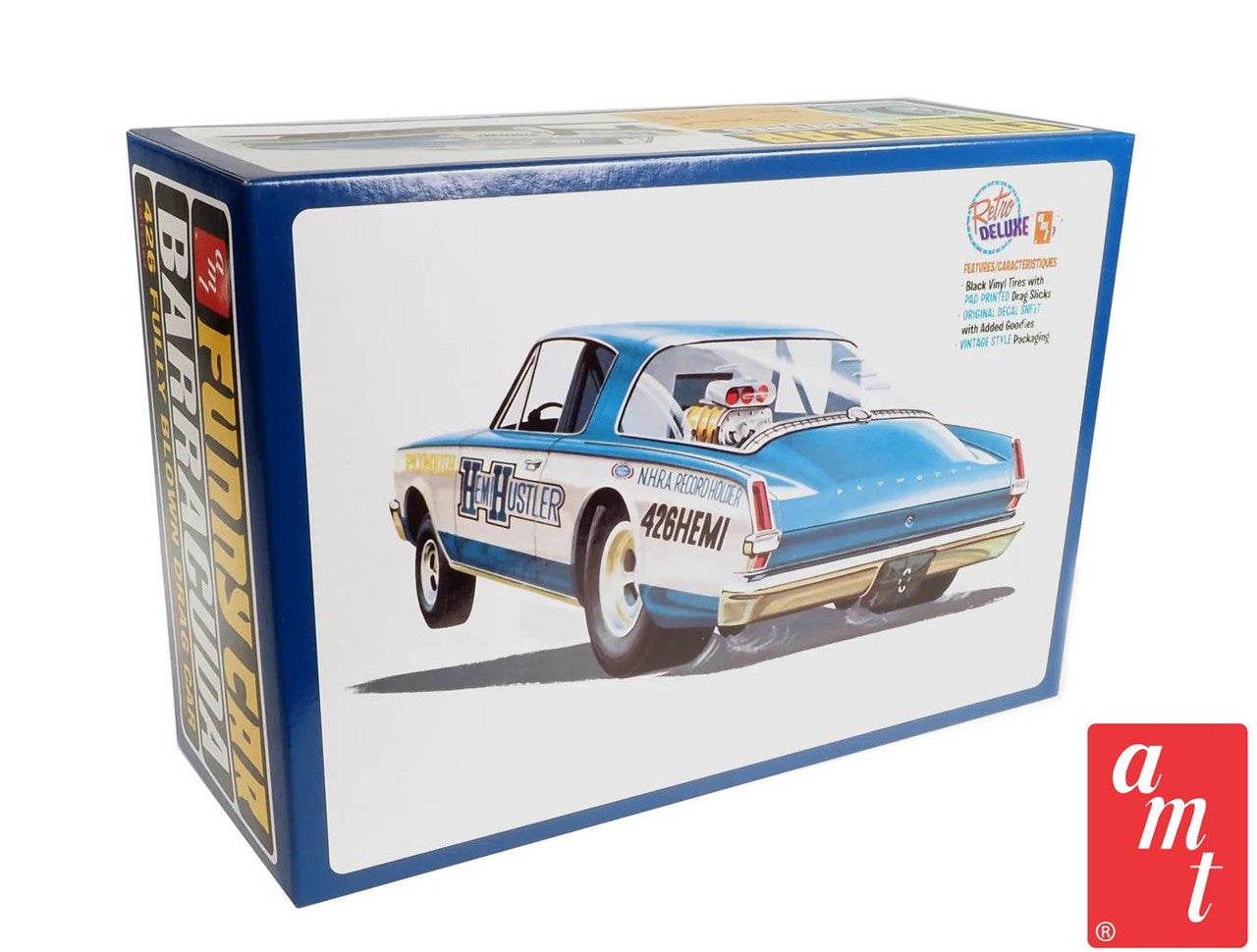 AMT 1:25 Scale 1966 Plymouth Barracuda Hemi Hustler Funny Car Model Kit AMT1464