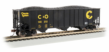 Bachmann HO 18744 Bethlehem Steel 100-Ton 3-Bay Hopper, Chessie (C&O) #142315