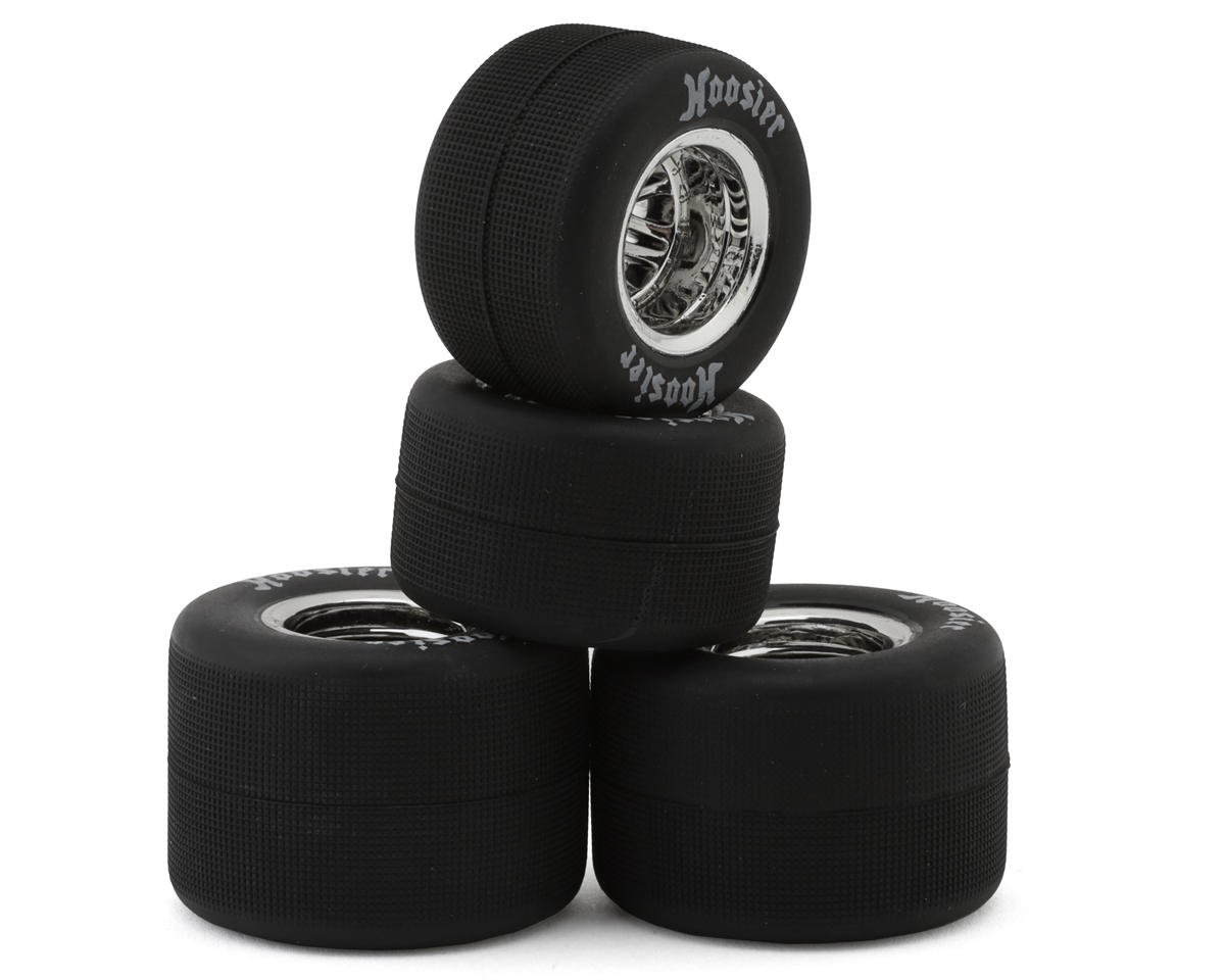 1RC Racing Pre-Mounted 1/18 Super Modified Hoosier Tires (Chrome) (4) (F/R) (Standard)