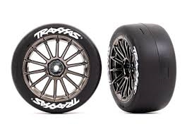 Traxxas Sticky 2.0" Response Pre-Mounted Tires w/Multi-Spoke Wheels (Satin Chrome) (2) (Front) (VXL)