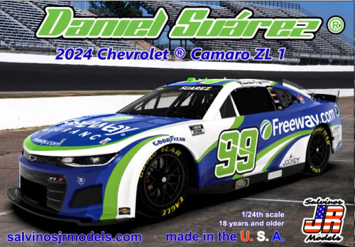 Daniel Suarez Race Win 2024 Chevy Camaro Freeway Scheme