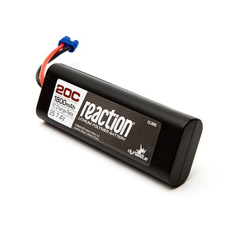 Reaction 7.4V 1800mAh 2S 20C LiPo, Hardcase W/EC3