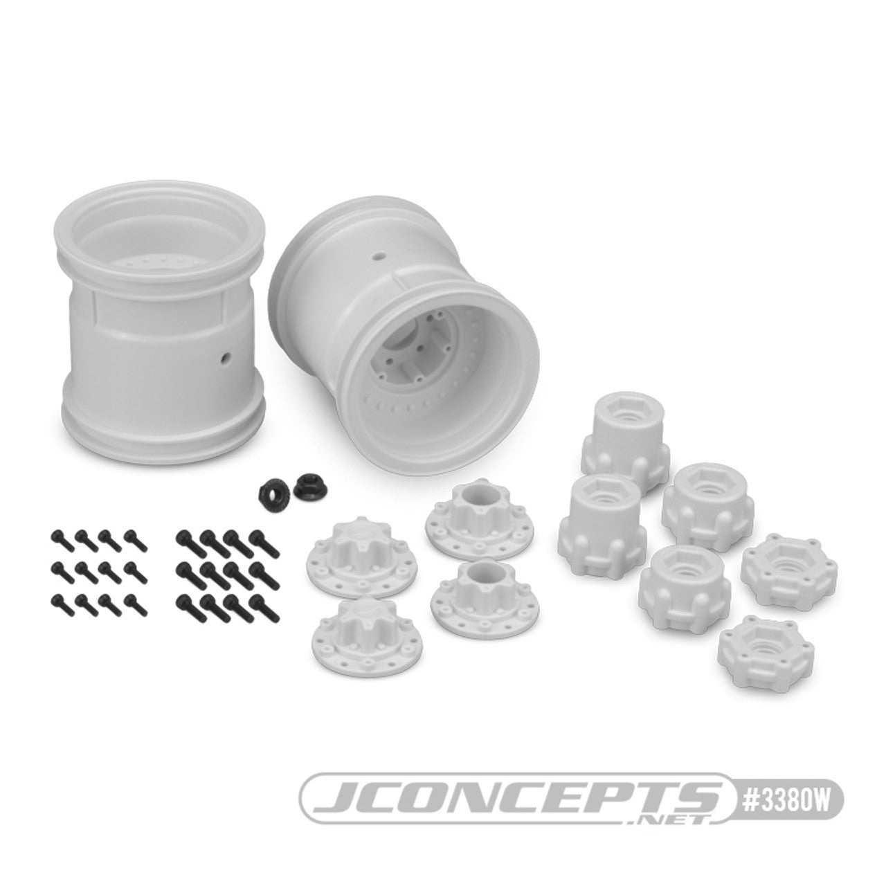 JConcepts Midwest 2.2" Monster Truck Wheel (2) (White) (JCO3380W)