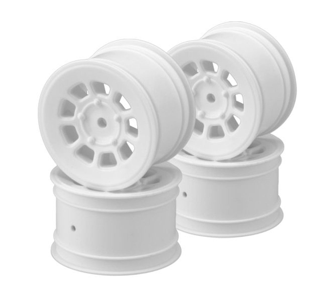 JConcepts 12mm Hex 9 Shot Rear Wheels (White) (B6.2) (JCO3398W)