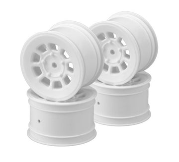 JConcepts 12mm Hex 9 Shot Rear Wheels (White) (B6.2) (JCO3398W)