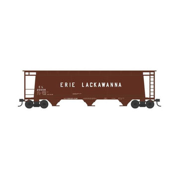 Bowser 38139 N 3-Bay Cylindrical Covered Hopper Erie Lackawanna 20015, Blt. 10-64