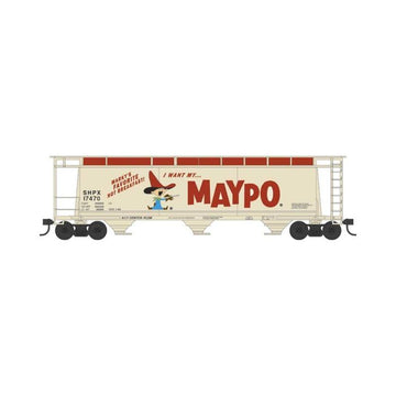 Bowser 38147 N 3-Bay Cylindrical Covered Hopper Maypo 17480, Blt. 1-63