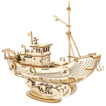 3D Wood Puzzles Fishing Ship