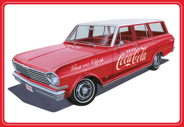 AMT 1353 - 1963 Chevy II Nova Wagon w/ Crates Coke - 1:25 Scale Kit