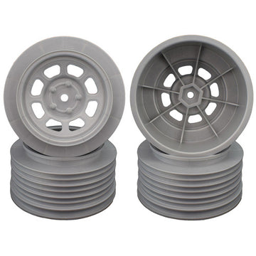 DE Racing Speedway Wheel Traxxas Slash Rear 21.5mm Backspacing Silver DER-DS4-RS