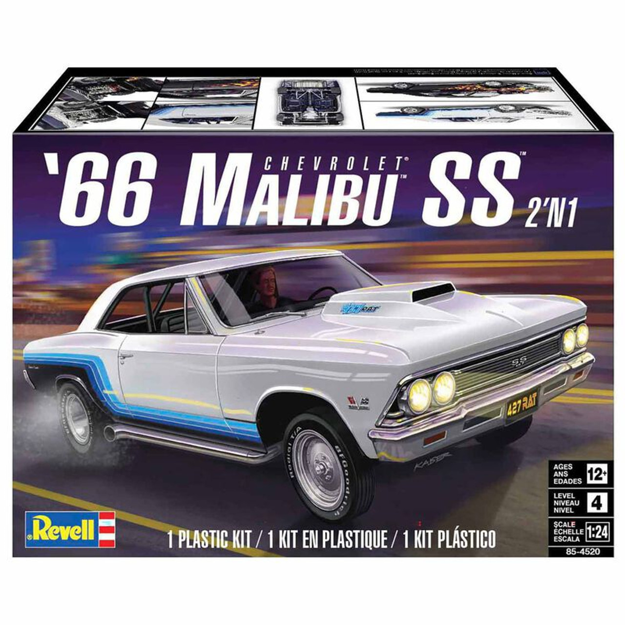 Revell 854520 1/24 66 Chevy Malibu SS 2N1 Model Kit