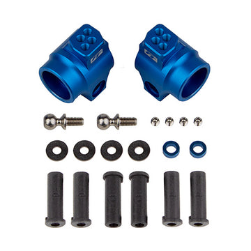 DR10 FT Rear Hub Set Blue Aluminum