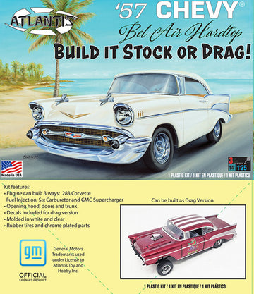 1957 Chevy Bel Air Stock or Drag 1/25 Scale Model Kit