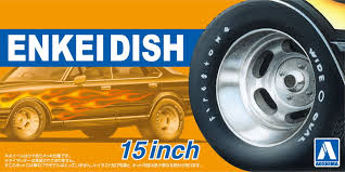 Aoshima 1/24 Enkei Dish 15 Inch Wheel/Tire