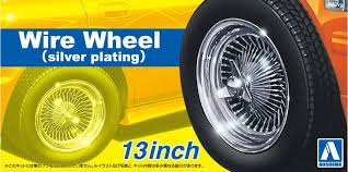 Aoshima 1/24 Wire Wheel (Silver plating) 13 Inch