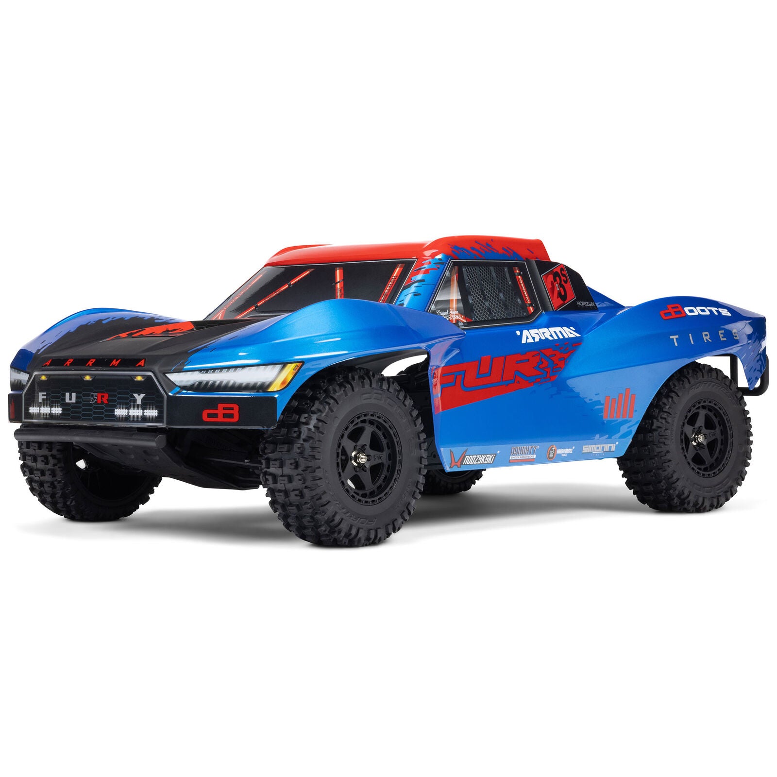 Arrma Fury 223S BLX 1/10 Brushless RTR 2WD Short Course Truck (Blue) w/SLT2 2.4GHz Radio & DSC