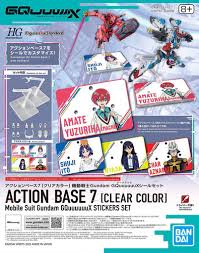 Action Base 7 Clear Mobile Suit Gundam GQuuuuuuX Sticker Set
