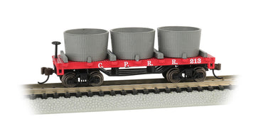 Bachmann N 15552 Old-Time Wood Tank Car With 3 Tanks, Central Pacific #213