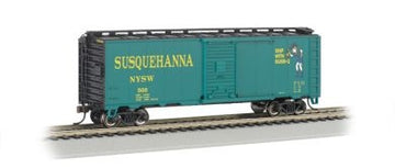 Bachmann Silver Series HO 17001 40' Box Car, New York Susquehanna And Western