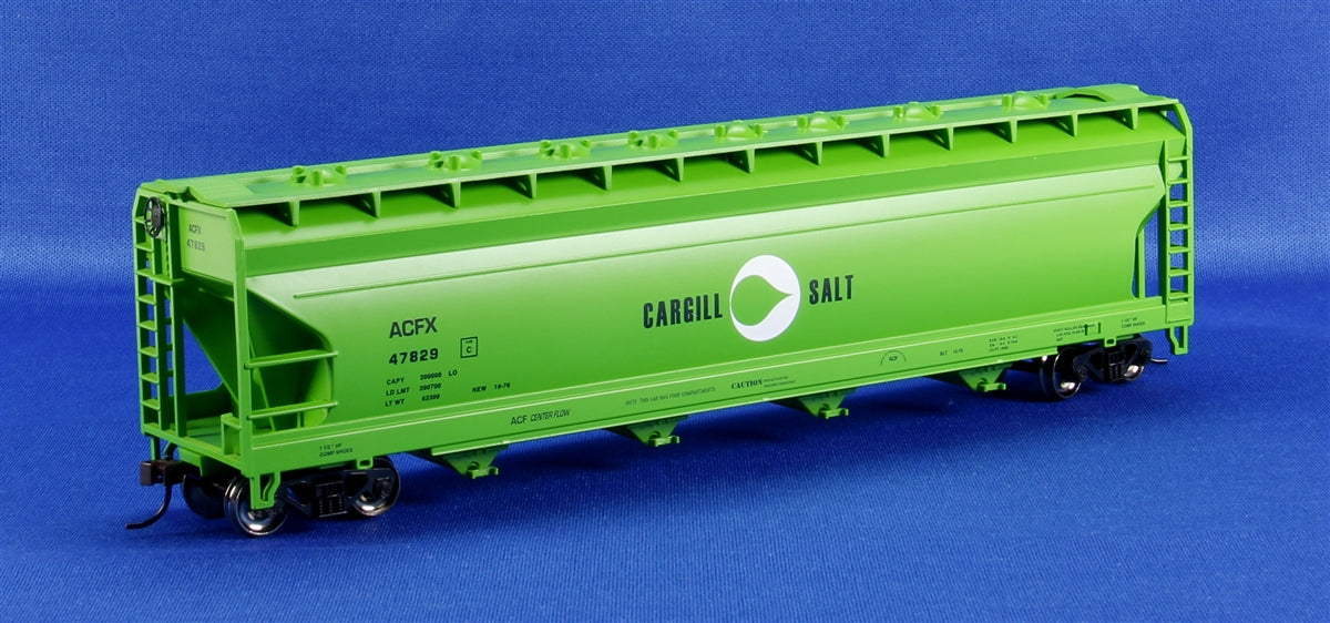 Bachmann Silver Series HO 17531 56' ACF 4-Bay Centerflow Covered Hopper, Cargill Salt #47829