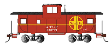 Bachmann Silver Series HO 17704 36' Wide Vision Caboose, Santa Fe #999771