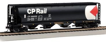 Bachmann Silver Series HO 19129 Cylindrical 4-Bay Covered Grain Hopper, CP Rail #388500