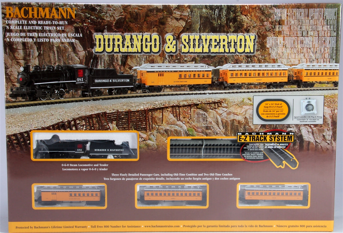 Bachmann N 24020 Durango And Silverton Steam Train Set With E-Z Track And Standard DC Power Pack