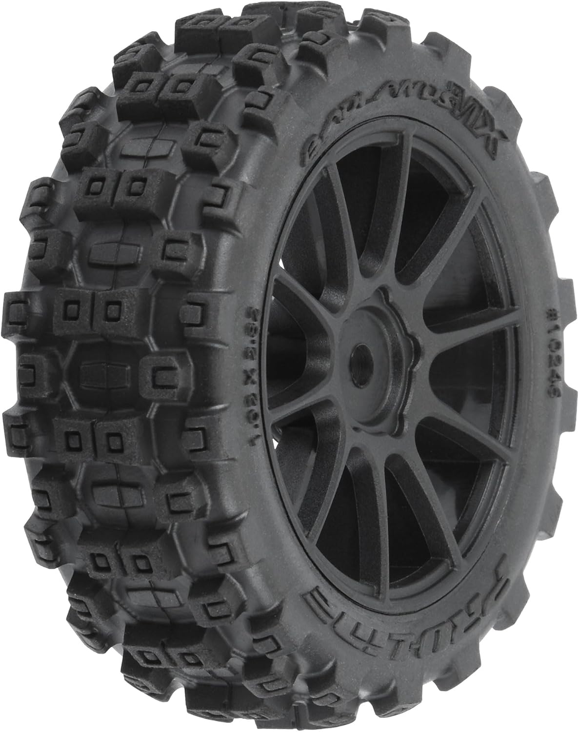 Pro-Line Racing Badlands MX 1.9" All-Terrain Buggy Tires 4 Mounted on Mach-10 Black 1.9" 12mm Hex Wheels for Typhon GROM 4x4 Front or Rear
