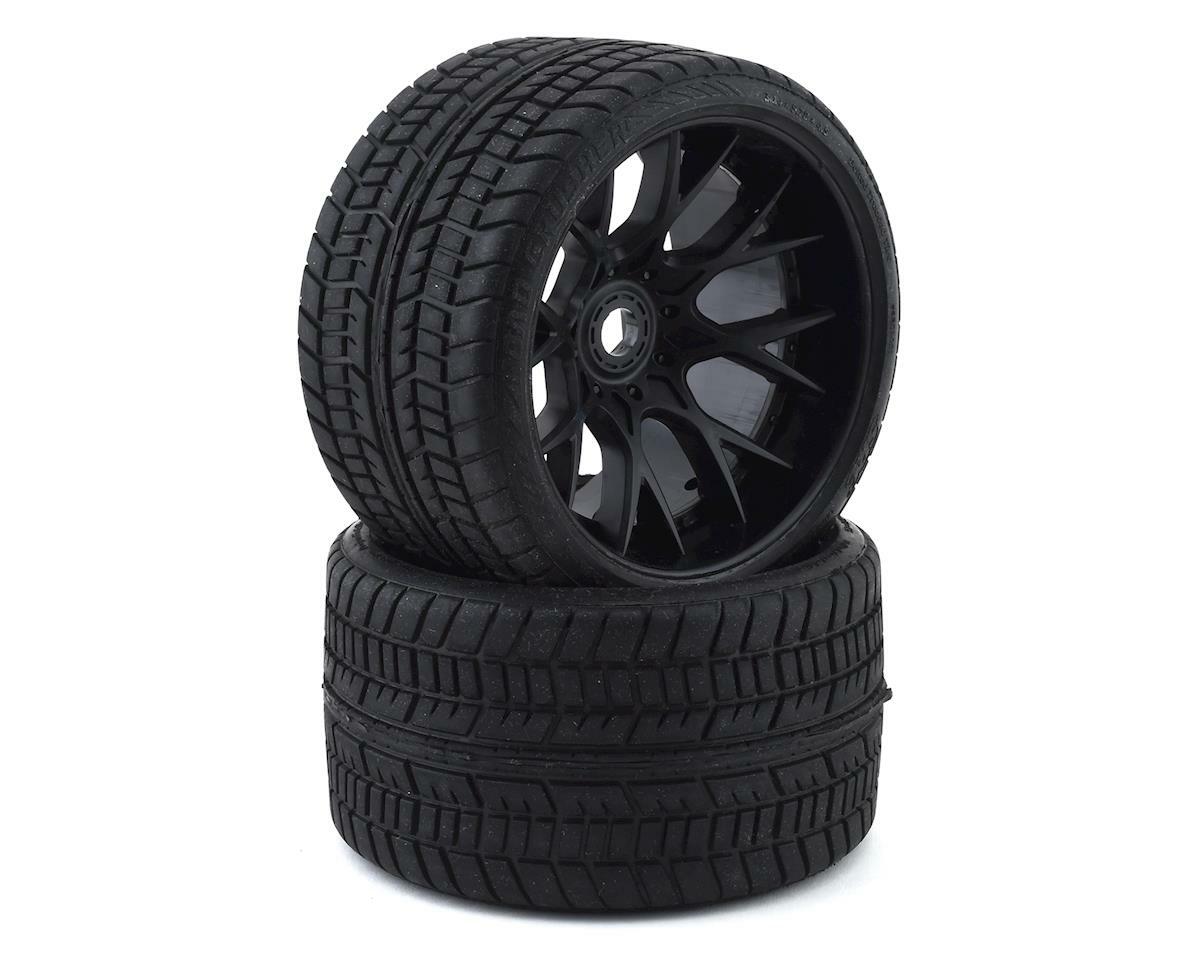 C1001B Black Road Crusher Monster Truck 17mm Belted Tire (2) (SWEEP)