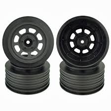 DE Racing Speedway SC Short Course Wheels (Black) (4) (21.5mm Backspace) Slash Rear w/12mm Hex