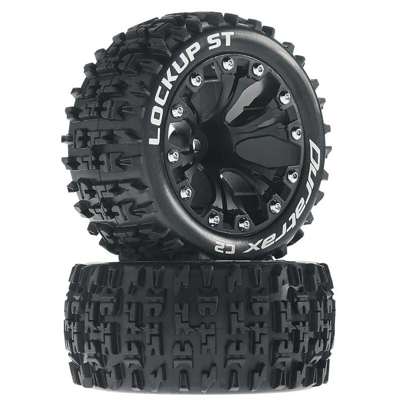 Lockup ST 2.8" Mounted Offset Tires, Black (2)