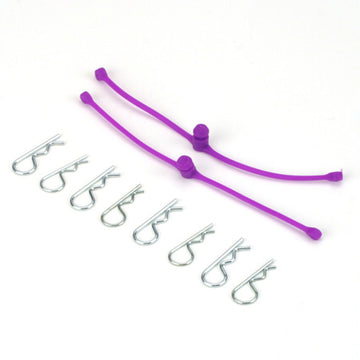 DUB2250 Du-Bro Body Klip Retainers w/Body Clip Purple