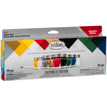 Testors 9 Bottle Enamel Paint Set, All Purpose