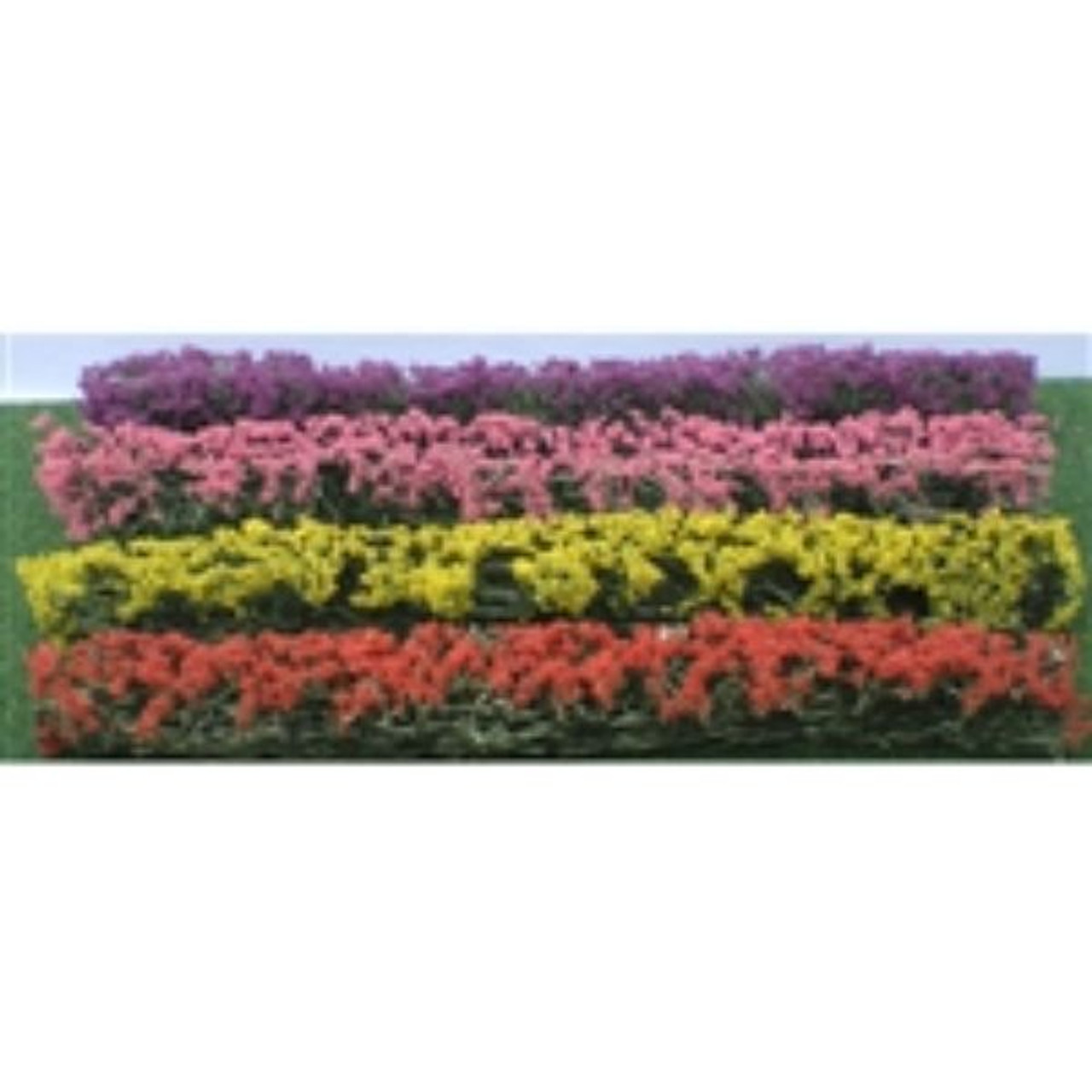 JTT Scenery Flower Hedges, Green/Blossom Blended 5x3/8x5/8"(8)