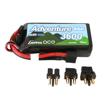 Gens ace 11.4V 3600mAh 3S 60C G-Tech LiPo Battery: Deans/ XT60