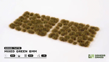 6mm Mixed Green Wild Grass Tufts (70)