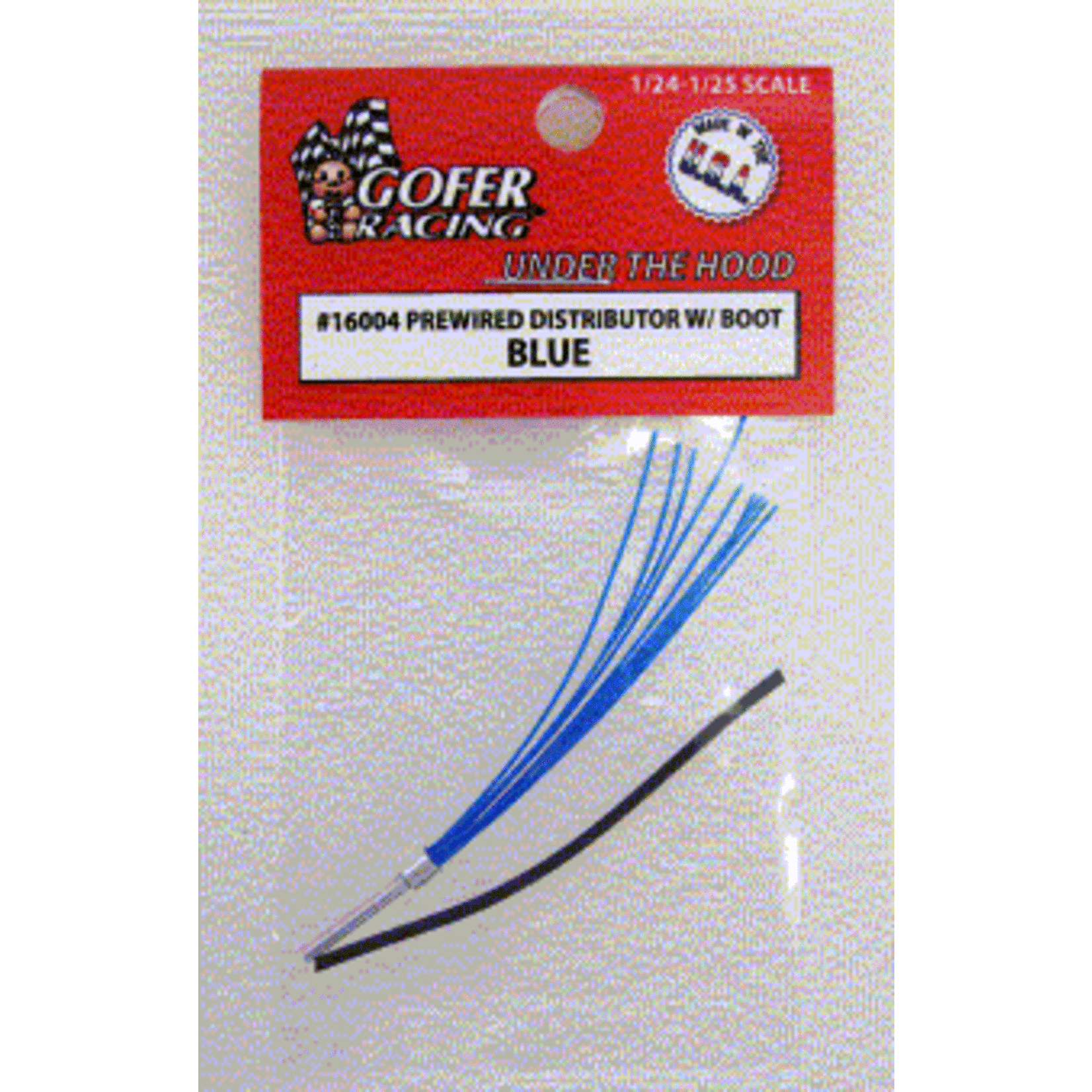 Gofer Racing 1/24-1/25 Blue Prewired Distributor w/Aluminum Plug & Boot