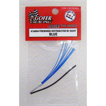 Gofer Racing 1/24-1/25 Blue Prewired Distributor w/Aluminum Plug & Boot